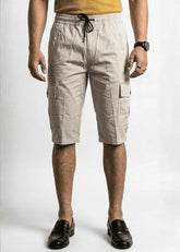 Off-White Cotton Cargo Shorts