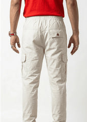 Off-White Cotton Cargo Trouser