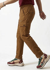 Brown Cotton Cargo Trousers