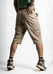 Premium Tan Cotton Cargo Shorts