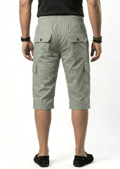 Mint Green Cotton Cargo Shorts