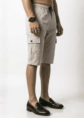 Off-White Cotton Cargo Shorts