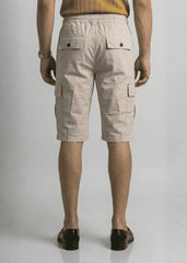 Off-White Cotton Cargo Shorts