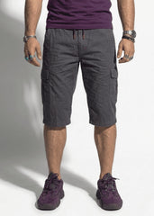 Dark Grey Cotton Cargo Shorts