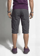 Dark Grey Cotton Cargo Shorts