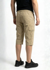 Light Brown Cotton Cargo Shorts