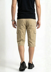 Light Brown Cotton Cargo Shorts