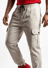 Off-White Cotton Cargo Trouser